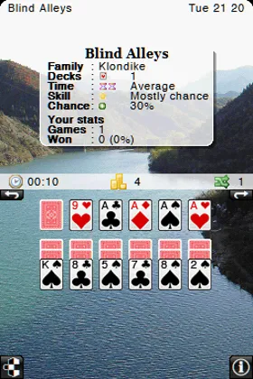 Solitaire DS (Europe) (En,Fr,De,Es,It) screen shot game playing